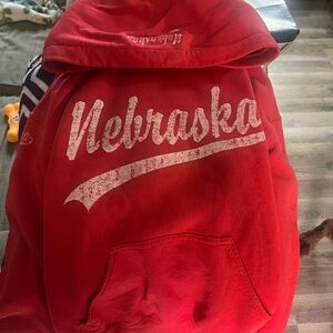 Gildan Red Nebraska Kids Hoodie